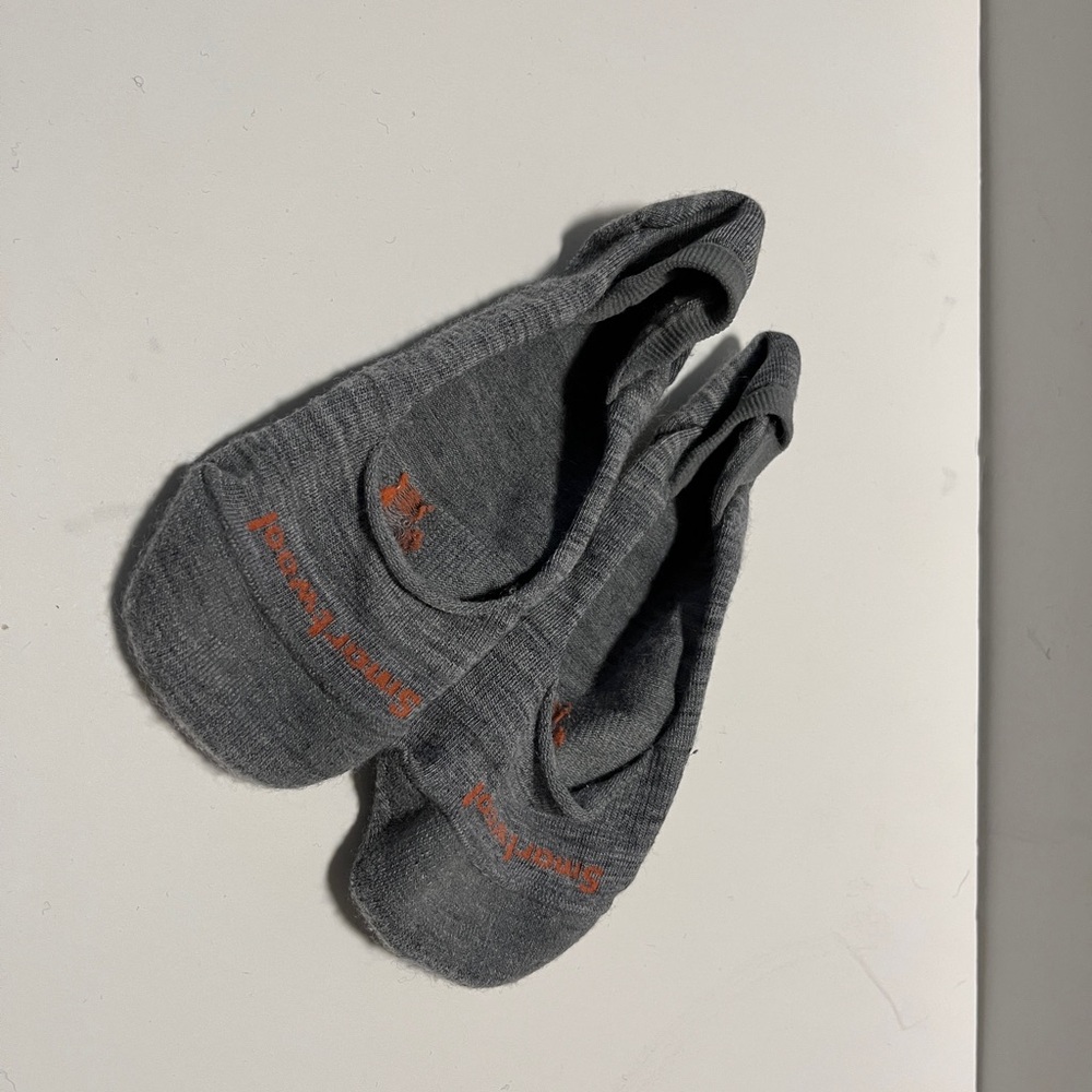 Smartwool Gray and Orange Casual No-Show Socks